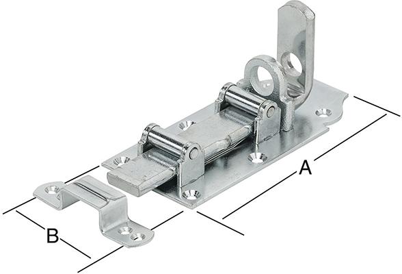 Rollen-Schlossriegel 160x70 mm verz.
