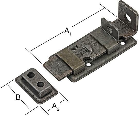 Sicherheitsriegel 120X48 ger.brün
