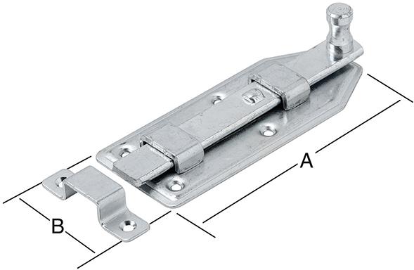 Türknopfriegel gerade 140X56 verzin