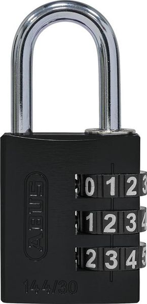 lag188630.jpg Zahlen-Hangschloss 144/30 schwarz Lock-Tag