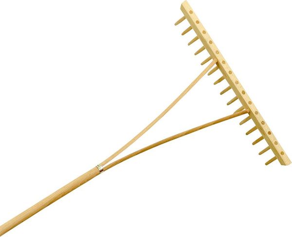 Holzrechen 15 Zinken einreihig