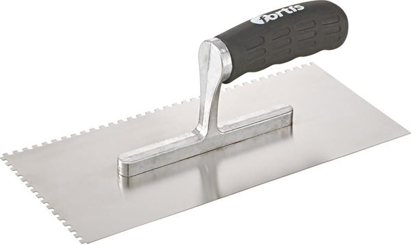 lag195723.jpg Glättekelle gezahnt rostfrei 4x 4mm Softgriff FORTIS