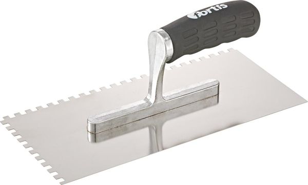 Glättekelle gezahnt rostfrei 6x 6mm Softgriff FORTIS