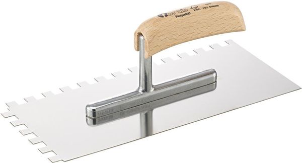 lag198746.jpg Glättekelle 280x130mm gezahnt 10x10mm rostfrei FORTIS Bau