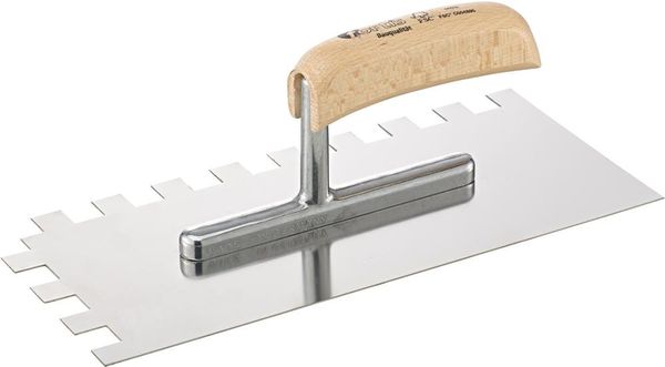 lag198747.jpg Glättekelle 280x130mm gezahnt 15x15mm rostfrei FORTIS Bau