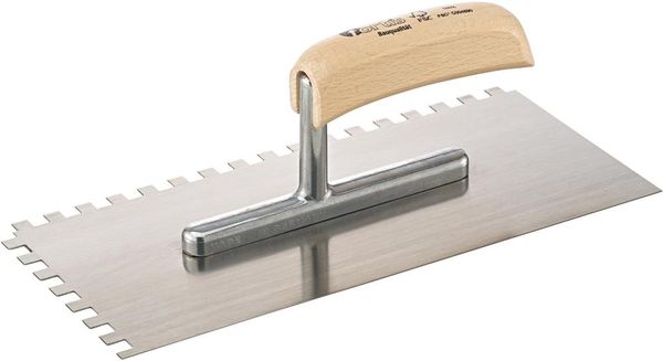 lag198740.jpg Glättekelle 280x130mm gezahnt 8x8mm FORTIS Bau