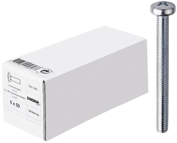 DIN 7985 4.8 galZn -H M5x50 KP E-NORMpro