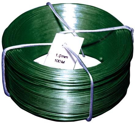 lag147973.jpg Drahtspinne PVC grün 1,4/0,9 mm x 50 m