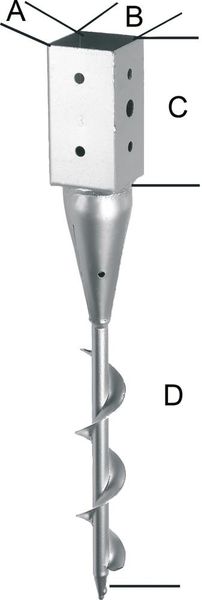 lag127563.jpg Einschraubbodenhülse tzn 71x600/650 mm