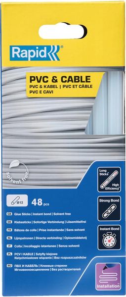 lag190757.jpg Klebesticks PVC/Kabel Ø 12 x 190 mm 48 Stk. Karton Rapid