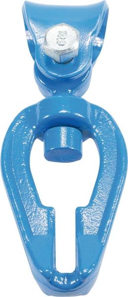 pim147921.jpg Seilgleitbügel 7/8 GK10 verg.Stahl blau, drehbar