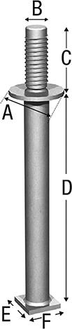 SST Pfostenhalter PCNS40G-R