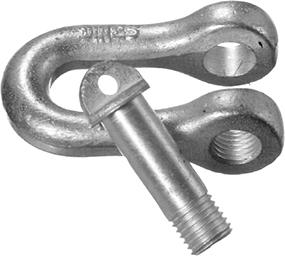 Schäkel 0,6 t verz. Bolzen 12mm Dm DIN 82101, Form A