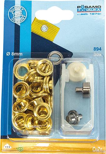 Öse u. Sch. MS-vern. (SB)8,0mm a 30 Stück