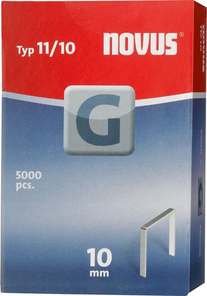 lag179345.jpg Flachdrahtklammer G Typ 11/10 mm zn Novus VE à 5000 Stück