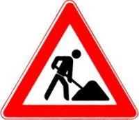 bau100409.jpg VKZ.123 Dreieck 900mm Baustelle RAL-Gütezeichen Folie RA2
