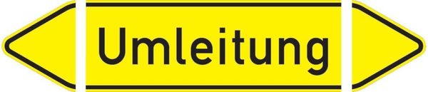 VKZ.36, 1400x350mm Umleitung + WechselspitzeRAL-Gütezeichen Folie RA1