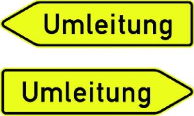 bau104753.jpg VKZ.454-40, 1250x350mm Umleitung doppelseitig RAL-Gütezeichen Folie RA2