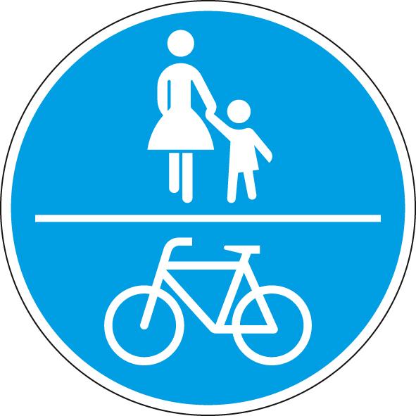 bau103626.jpg VKZ.240 Ronde 600mm gemeinsamer Fuß-u.Radweg RAL-Gütezeichen Folie RA2