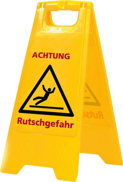 lag170932.jpg Warnschild Rutschgefahr signalgelb