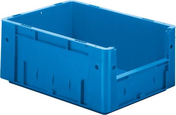 epl122414.jpg Sichtlagerkasten blau B300xT400xH175 mm Auflast 500kg, VE 4 Stk. ohne Griffloch