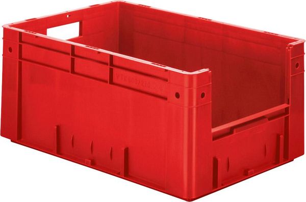 epl122405.jpg Sichtlagerkasten rot B400xT600xH270 mm Auflast 600kg mit Griffloch