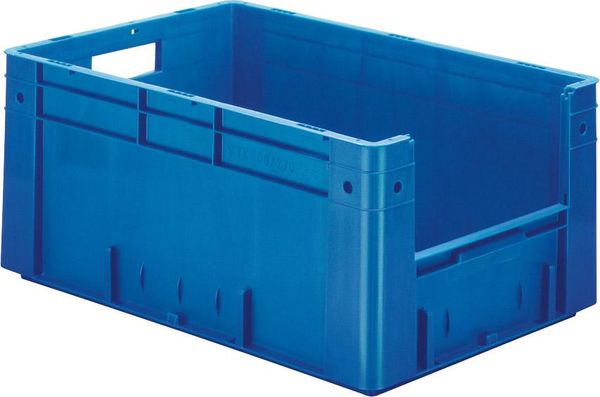 epl122406.jpg Sichtlagerkasten blau B400xT600xH270 mm Auflast 600kg mit Griffloch