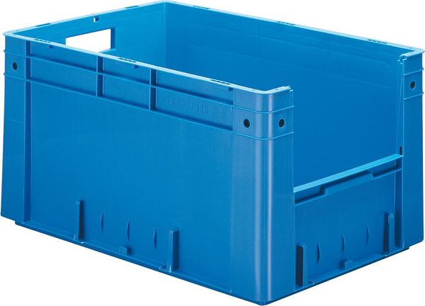 lag144218.jpg Sichtlagerkasten blau B400xT600xH320 mm Auflast 600kg, VE 2 Stk. mit Griffloch