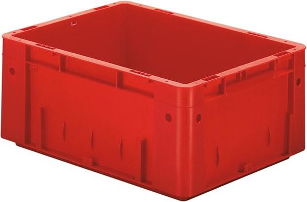 lag144231.jpg Transport-Stapelkasten B400xT300xH175 mm rot Auflast 600kg ohne Griffloch
