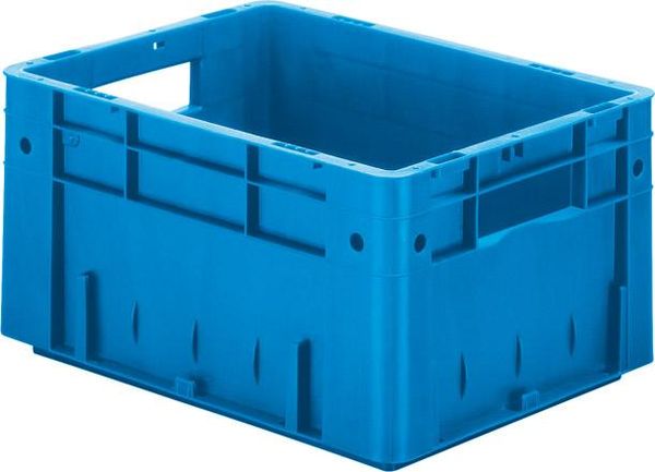 Transport-Stapelkasten B400xT300xH210 mm blau Auflast 600kg mit Griffloch