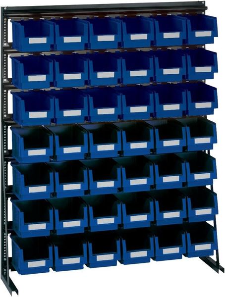 Vario-Regal V10D mit 42 PLK-Kästen, blau