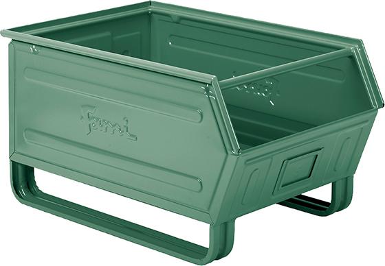 epl132480.jpg STAHLBEHÄLTER GR.5 GRÜN RAL6011 MM B=450 T=700 H=390