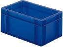 Transport-Stapelkasten B300xT200xH145 mm blau, geschlossen ohne Griffloch