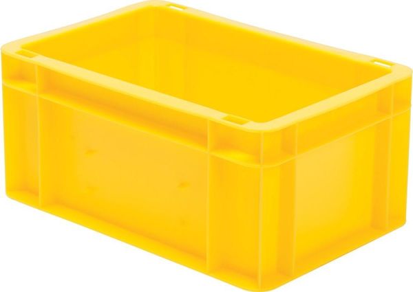 Transport-Stapelkasten B300xT200xH145 mm gelb, geschlossen ohne Griffloch