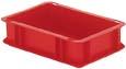 lag144202.jpg Transport-Stapelkasten B300xT200xH75 mm rot, geschlossen ohne Griffloch