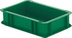 epl122360.jpg Transport-Stapelkasten B300xT200xH75 mm grün, geschlossen ohne Griffloch