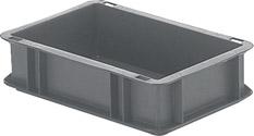 epl122393.jpg Transport-Stapelkasten B300xT200xH75 mm grau, geschlossen ohne Griffloch