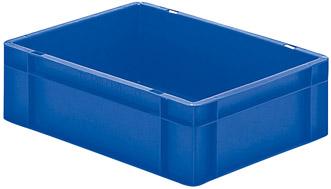 Transport-Stapelkasten B400xT300xH120 mm blau, geschlossen ohne Griffloch