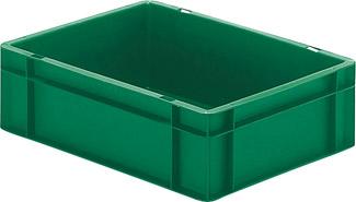 epl122373.jpg Transport-Stapelkasten B400xT300xH120 mm grün, geschlossen ohne Griffloch