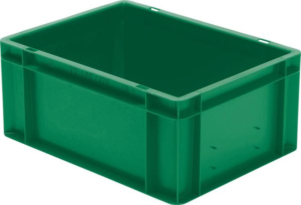 Transport-Stapelkasten B400xT300xH175 mm grün, geschlossen ohne Griffloch