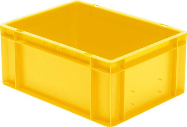 Transport-Stapelkasten B400xT300xH175 mm gelb, geschlossen ohne Griffloch