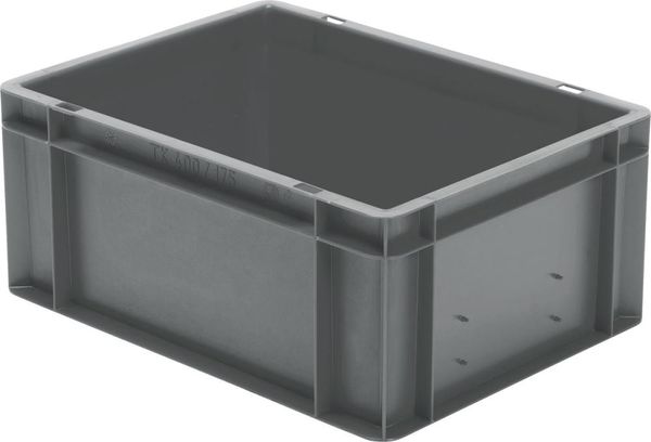 epl122389.jpg Transport-Stapelkasten B400xT300xH175 mm grau, geschlossen ohne Griffloch