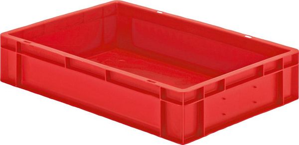 epl121570.jpg Transport-Stapelkasten B600xT400xH120 mm rot, geschlossen ohne Griffloch
