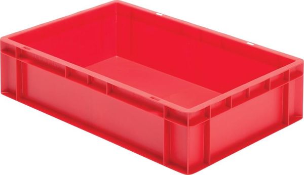 pim115500.jpg Transport-Stapelkasten B600xT400xH145 mm rot, geschlossen ohne Griffloch