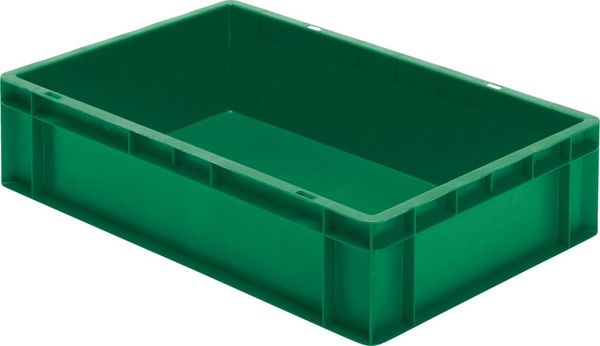 epl122358.jpg Transport-Stapelkasten B600xT400xH145 mm grün, geschlossen ohne Griffloch