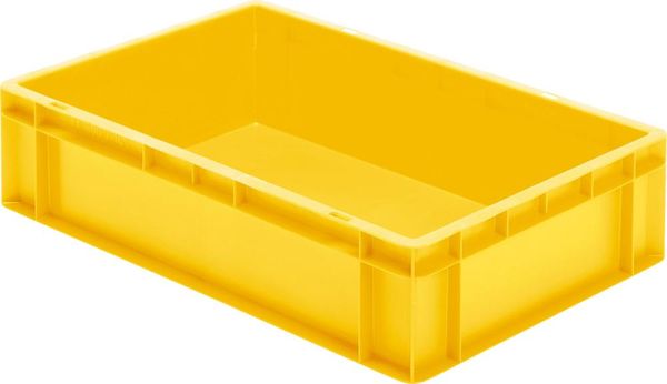 epl122386.jpg Transport-Stapelkasten B600xT400xH145 mm gelb, geschlossen ohne Griffloch