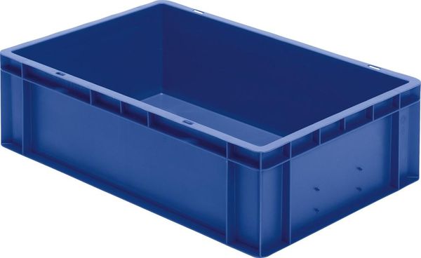 Transport-Stapelkasten B600xT400xH175 mm blau, geschlossen ohne Griffloch