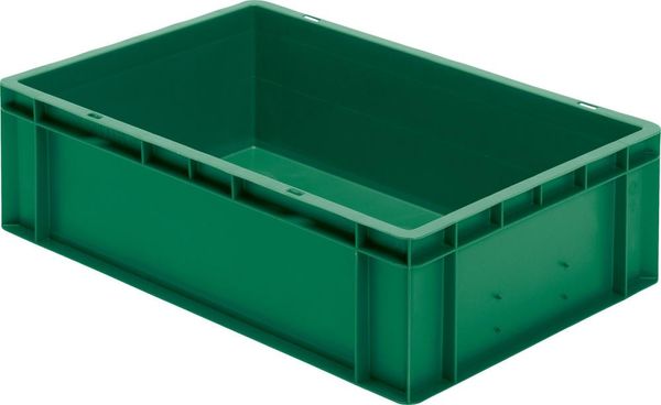epl122370.jpg Transport-Stapelkasten B600xT400xH175 mm grün, geschlossen ohne Griffloch