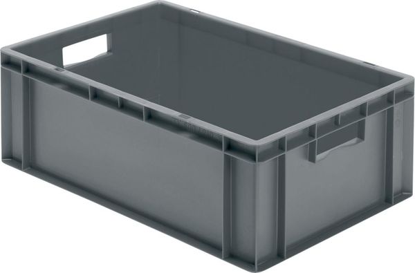 epl121580.jpg Transport-Stapelkasten B600xT400xH210 mm grau, geschlossen mit Griffloch