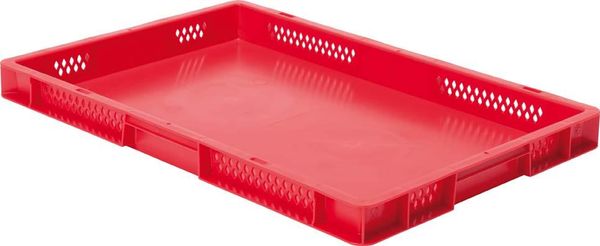 lag144199.jpg Transport-Stapelkasten B600xT400xH50 mm rot, geschlossen ohne Griffloch